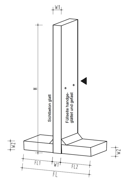 T-Form Ansicht